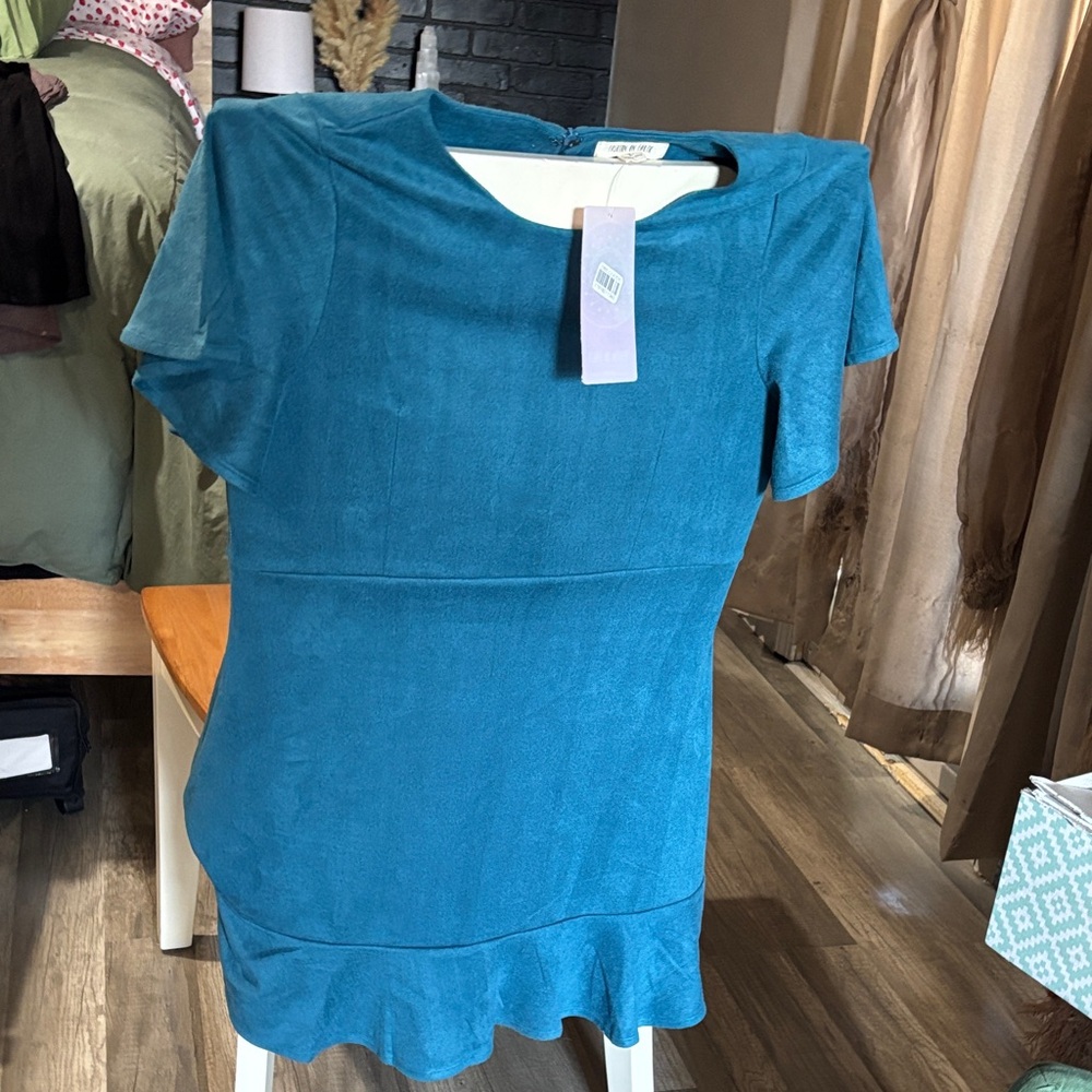 Dry Goods Teal Mini Dress